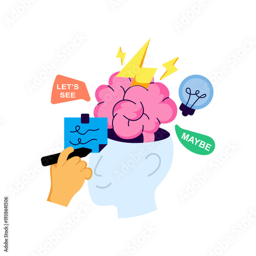 Modern design illustration of business mind