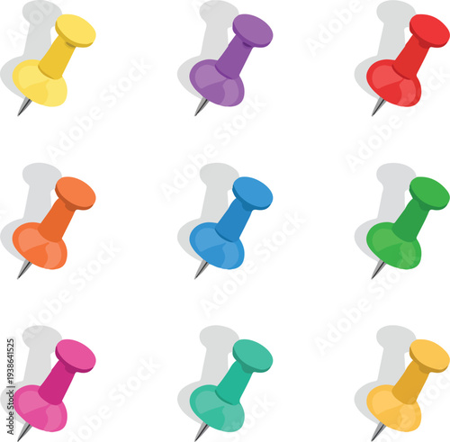 push pin isolated on white