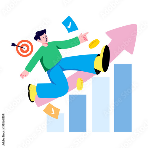 Perfect design illustration of business success 