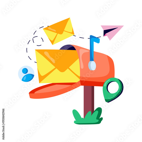 Modern design illustration of post letter 