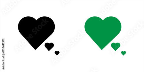 Simple outline heart icon set. representing love, romance, emotion, relationship, and affection concept suitable for apps, social media, and design elements.