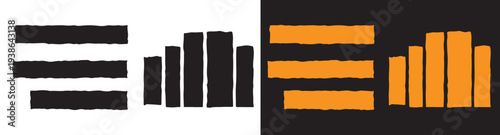 Graphic representation of equalizer and sound waveform