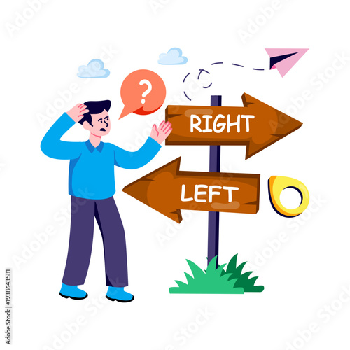 Modern design illustration of travel decision 