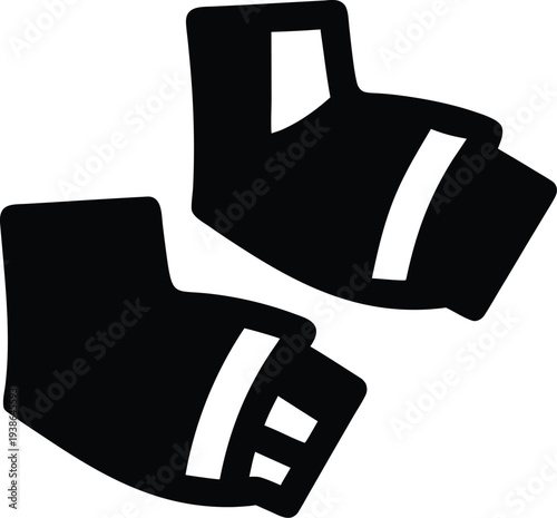 wrist wraps silhouette vector illustration on transparent background