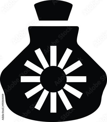 ice pack on shoulder silhouette vector illustration on transparent background