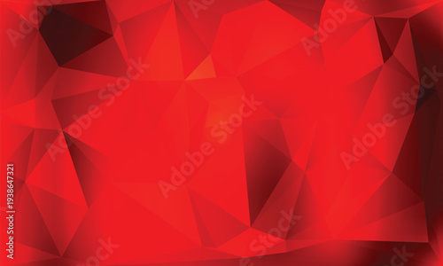 Red geometric polygonal abstract background
