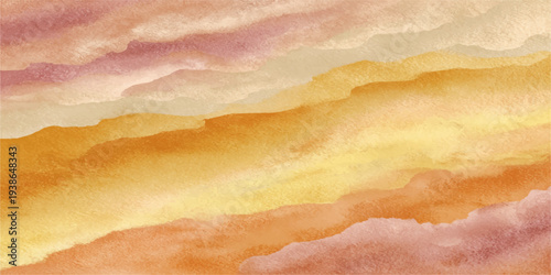 Beautiful abstract sunset texture featuring a blend of orange and red cloudscape colors on paper for a nature landscape background