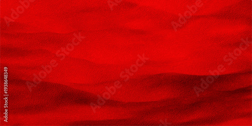 Luxurious red silk and satin fabric texture featuring soft waves of elegant textile material designed for a festive Christmas wallpaper or decorative cloth backdrop