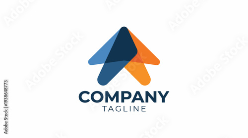 A sleek logo featuring vibrant upward-pointing arrows, symbolizing growth, progress, and direction, ideal for technology or consulting companies looking to innovate.