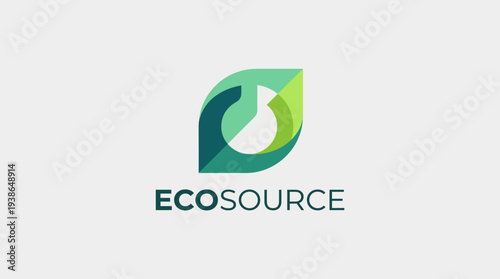A modern logo featuring a leaf and droplet design, representing sustainability and eco-friendliness, perfect for brands committed to environmental responsibility.