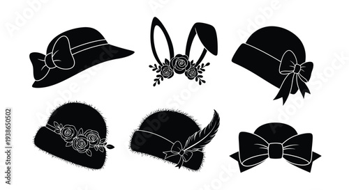 The black silhouette collection includes various elegant designs.