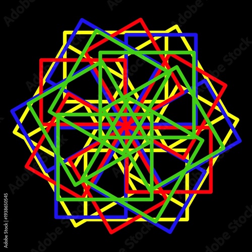 Colorful and beautiful geometric vector images. 
