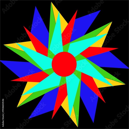 Colorful and beautiful geometric vector images. 