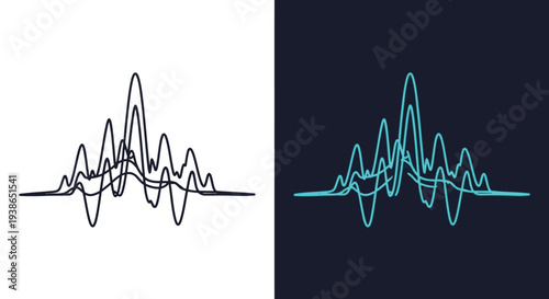 Sound wave visualization displays complex signal patterns.