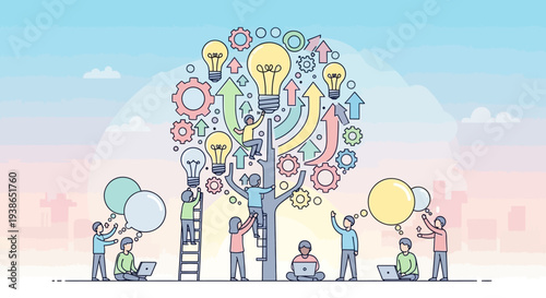 Creative Teamwork and Innovation with Bright Ideas.