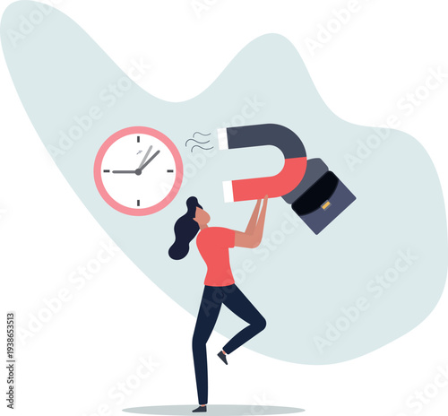 Time management, control business time or work deadline concept.person's life situation and his activities.