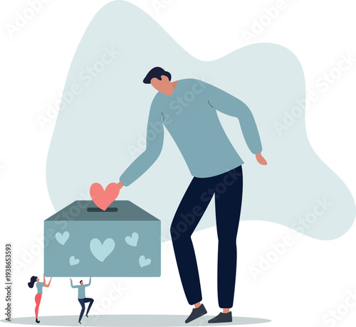 Fundraising for charity, financial help and assistance.person's life situation and his activities.