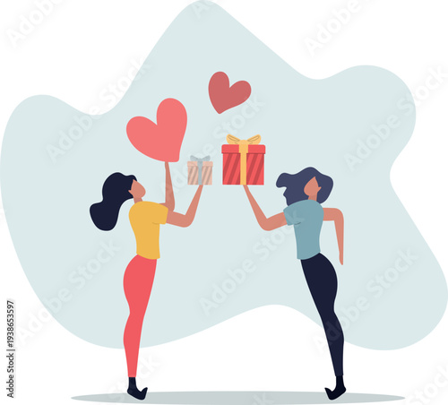 giving donation gift boxes in humanitarian campaign.person's life situation and his activities.