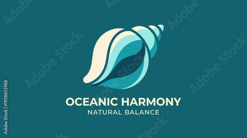 Featuring a beautifully stylized seashell, this logo embodies the harmony and natural balance of oceanic themes, perfect for eco-friendly brands focused on nature.
