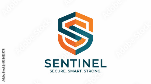 This logo design features a sleek and modern shield design incorporating the letters S and S, effectively representing security and strength for the Sentinel brand.