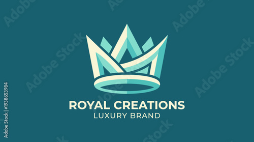 A sophisticated logo design featuring a crown symbol, embodying elegance and luxury, ideal for a high-end brand or business identity in the luxury market.