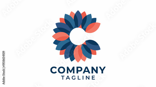 A vibrant logo featuring a flower-inspired circular design, integrating various colors symbolizing diversity, creativity, and harmony for branding and promotional needs.
