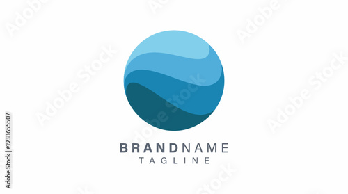 This logo features a smooth, circular design evoking fluidity and harmony, perfect for brands focusing on balance and modern aesthetics.