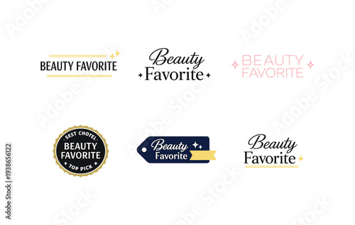 Beauty favorite logos collection with elegant design styles