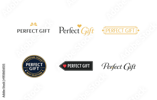 Perfect gift logo designs collection with elegant and modern styles