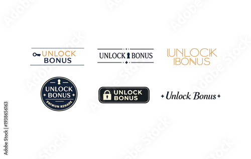 Unlock bonus logos collection: premium design key elements and typography styles