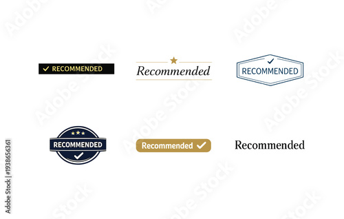 Variety of recommended labels with checkmarks in different designs