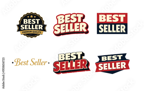 Best seller badges collection with vintage and modern designs