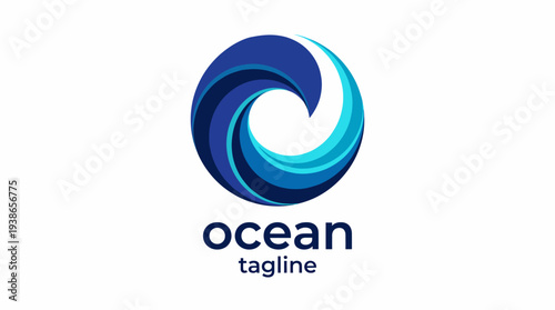 This captivating logo is designed for an ocean-themed brand, featuring waves that evoke feelings of tranquility and freshness, perfect for marine or travel businesses.
