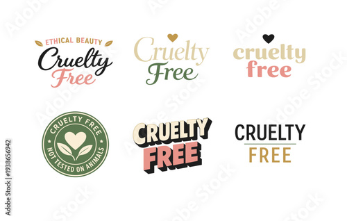 Stylish cruelty-free logos for ethical beauty products