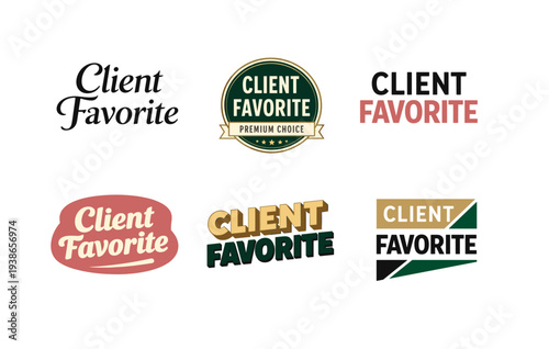 Variety of client favorite logo designs in different styles and colors
