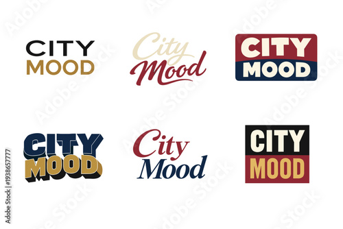 City mood typography designs: diverse fonts and styles collection