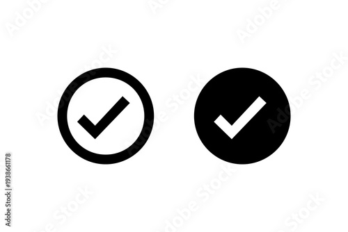 Check mark circle line and solid icon