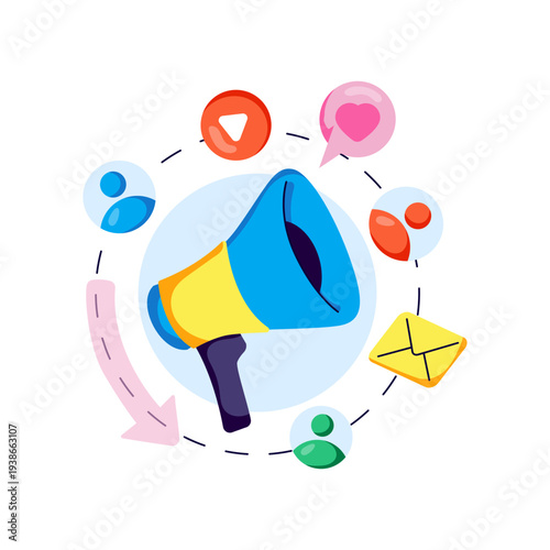 Modern design illustration of affiliate marketing 