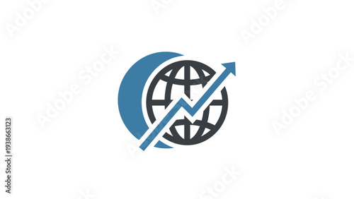 Global growth and financial success concept
