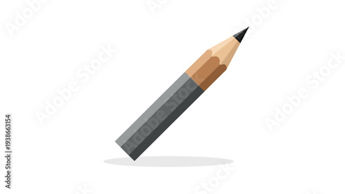 Simple graphic illustration of a wooden pencil with a sharp tip.
