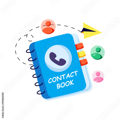 Premium download illustration of contact book