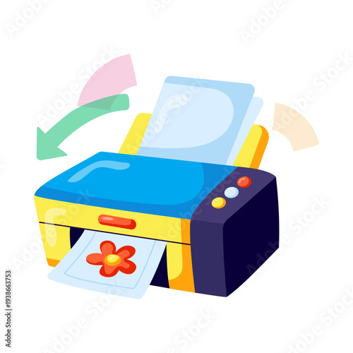 A perfect design illustration of printer 