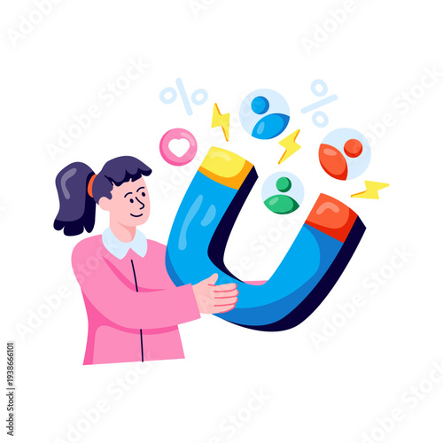 Perfect design illustration of attract customers