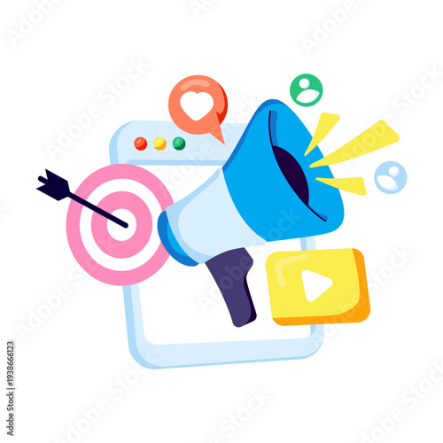 Modern design illustration of target marketing 