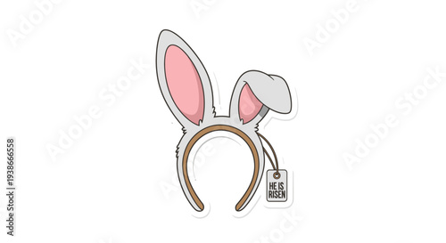 Bunny Ears Headband Costume Accessory Illustration.