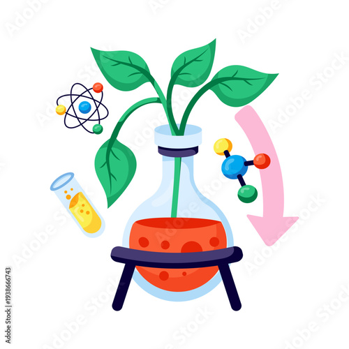 Perfect design illustration of biochemical research 