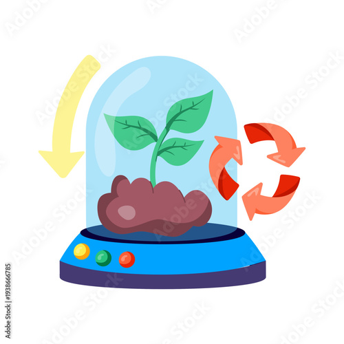 Vector design of plant incubator 