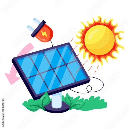 Perfect design illustration of solar panel