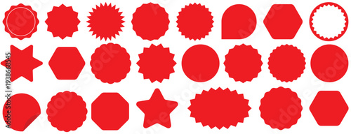 Set of sale sticker, price tag, starburst, quality mark, sunburst badges, retro stars. Vector illustration.