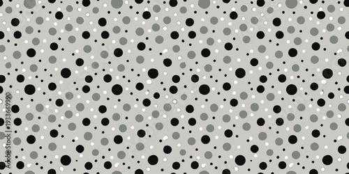 Abstract pattern of varying circular dots on a textured background Vector